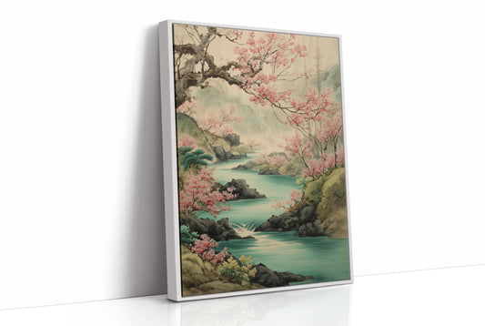 Cherry Blossoms Paint River's Journey