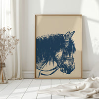 Midnight Blue Stallion Speaks Softly