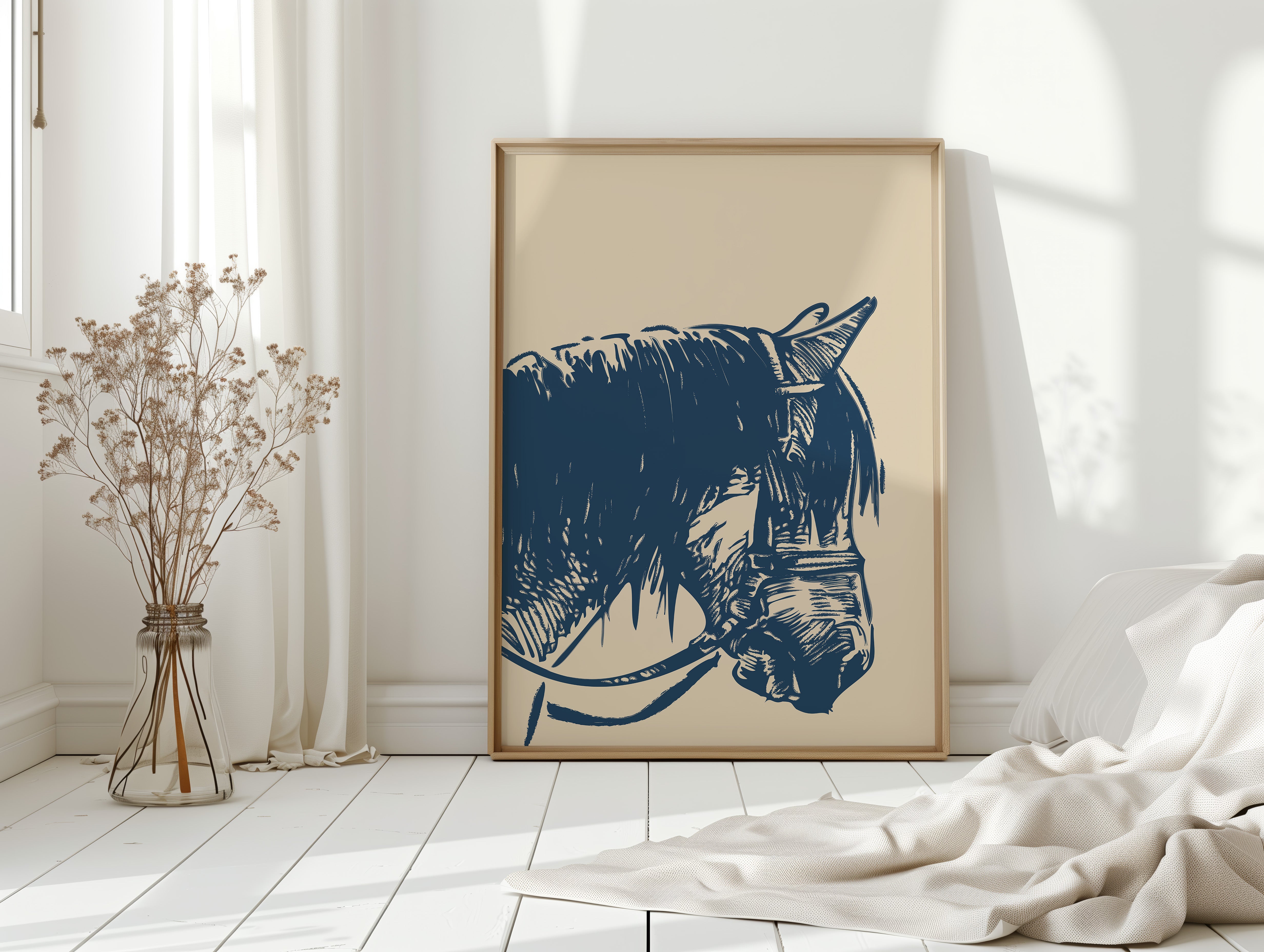 Midnight Blue Stallion Speaks Softly