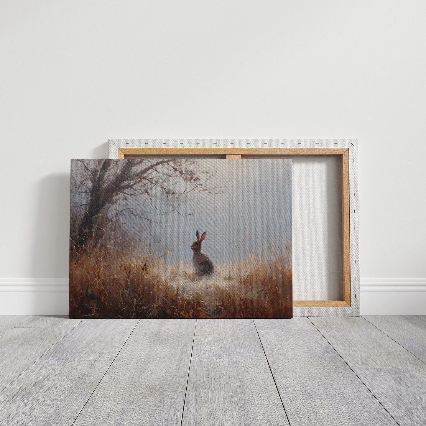 Rabbit Waits In Autumn Mist