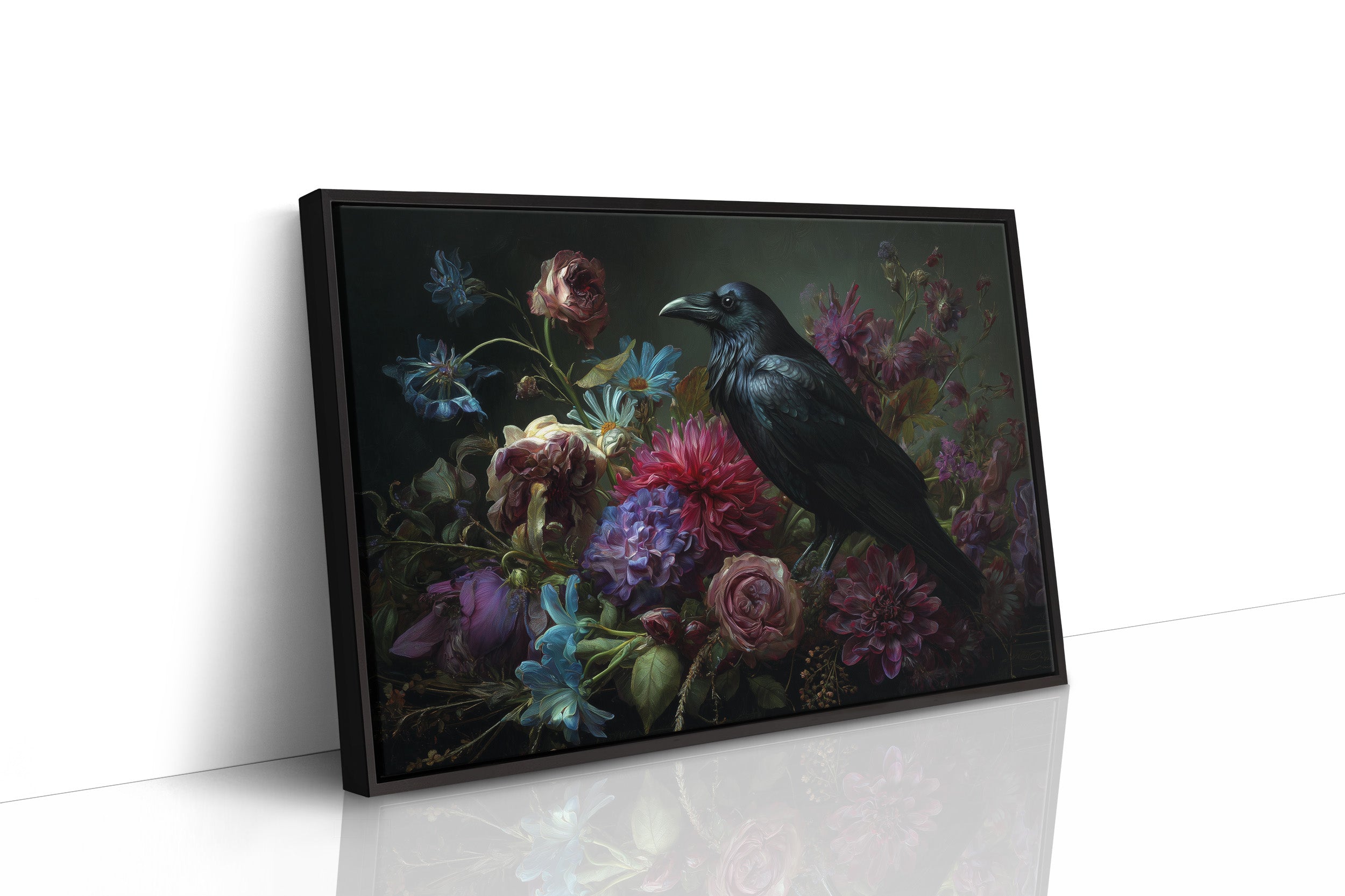 Raven's Tale Among Velvet Blooms