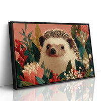 Hedgehog Among Winter Berries