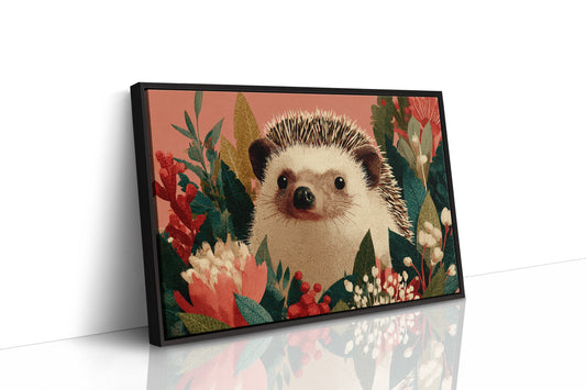 Hedgehog Among Winter Berries