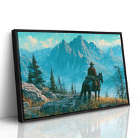 Solitary Ranger in Turquoise Peaks