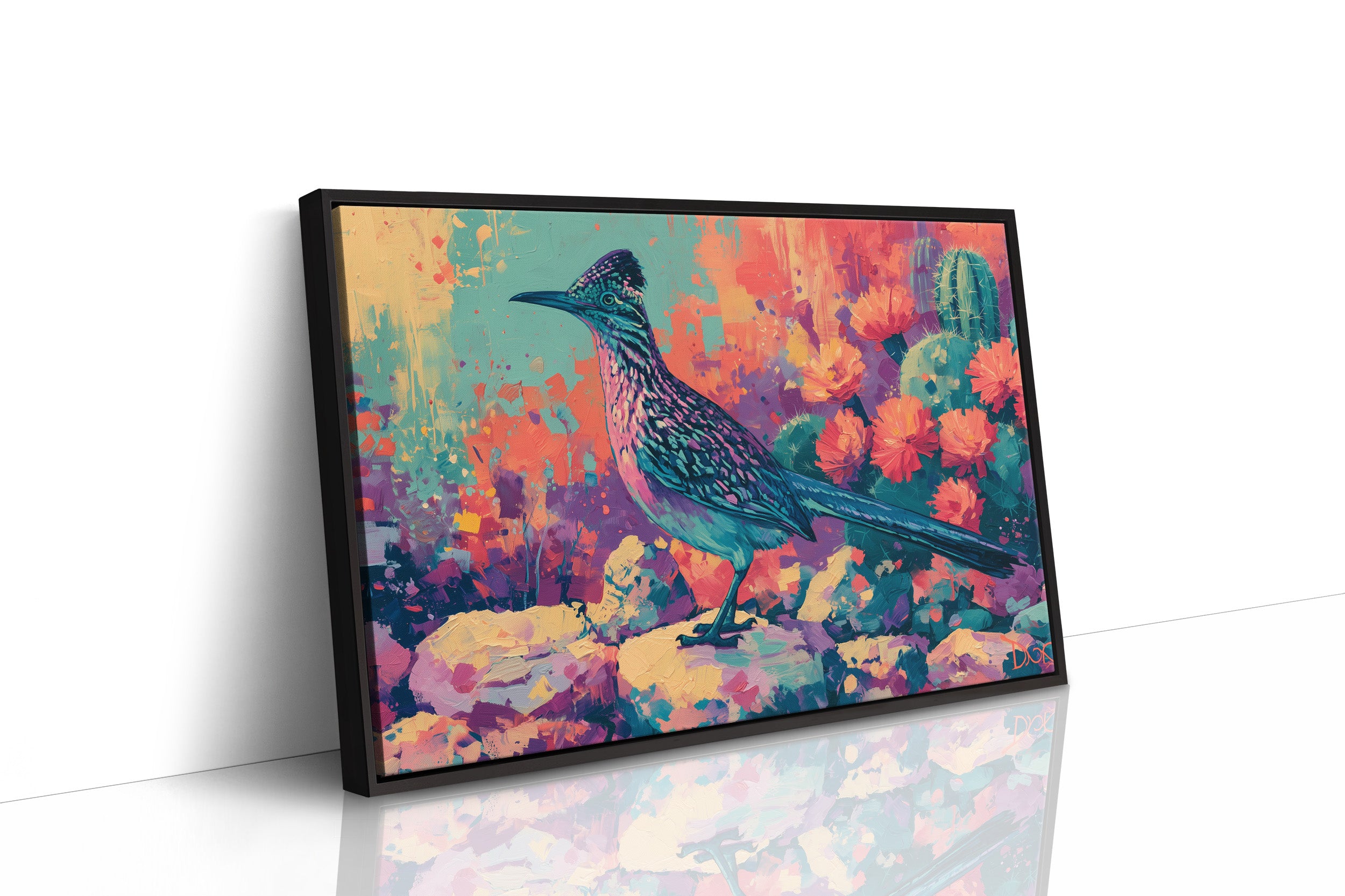Roadrunner in Bloom, Fauvist Desert
