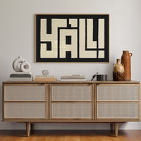 Y’ALL! Western Typography Print – Modern Cowboy Wall Art