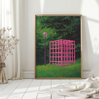 Pink Geometry Dreams In Green