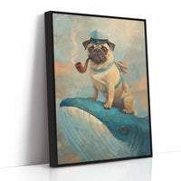 Nautical Pug's Whimsical Voyage