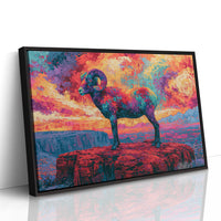 Bighorn Ram, Canyon Sky Ablaze