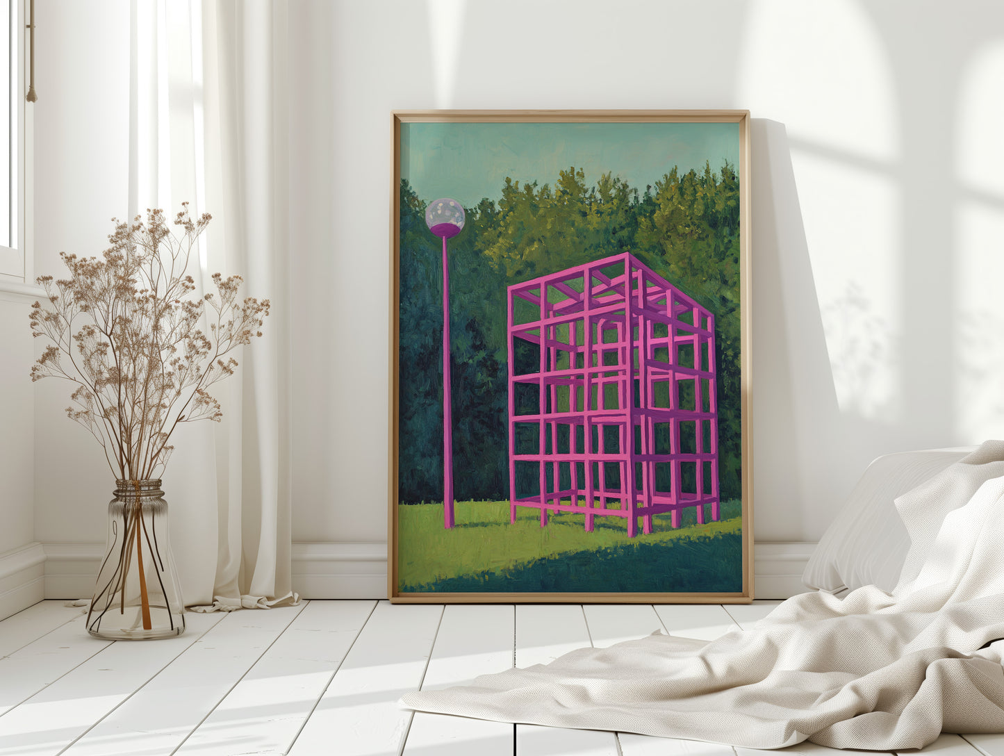 Pink Geometry Dreams In Forest