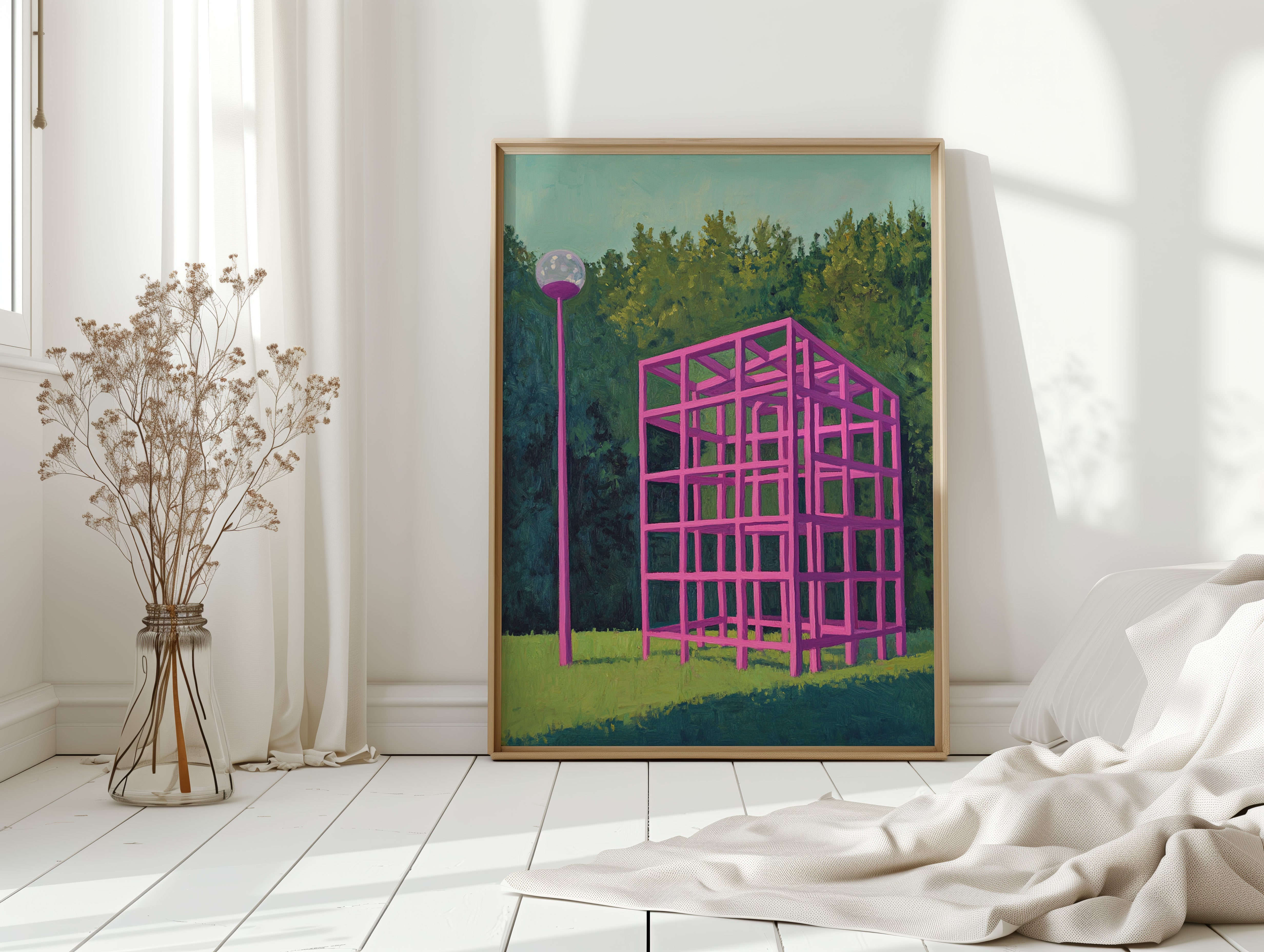 Pink Geometry Dreams In Forest