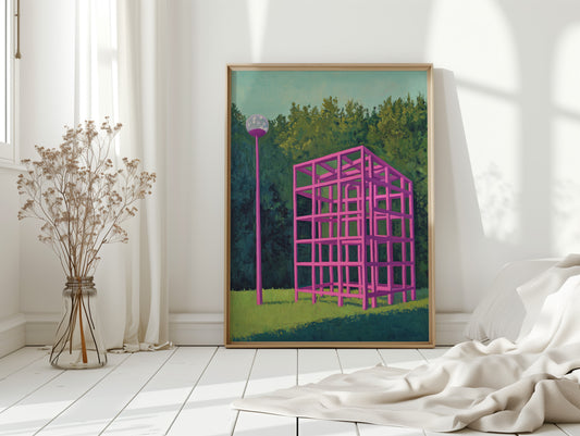 Pink Geometry Dreams In Forest