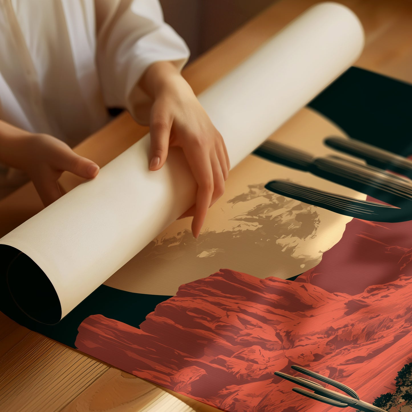 Desert Moon — Red Rock Valley Screenprint