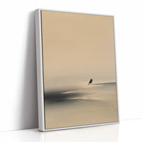 Solitary Bird In Morning Mist