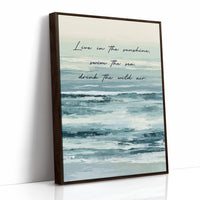 Live in the Sunshine — Seafoam Abstract Quote Print