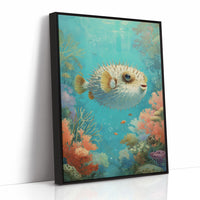 Pufferfish Dances Through Coral Symphony