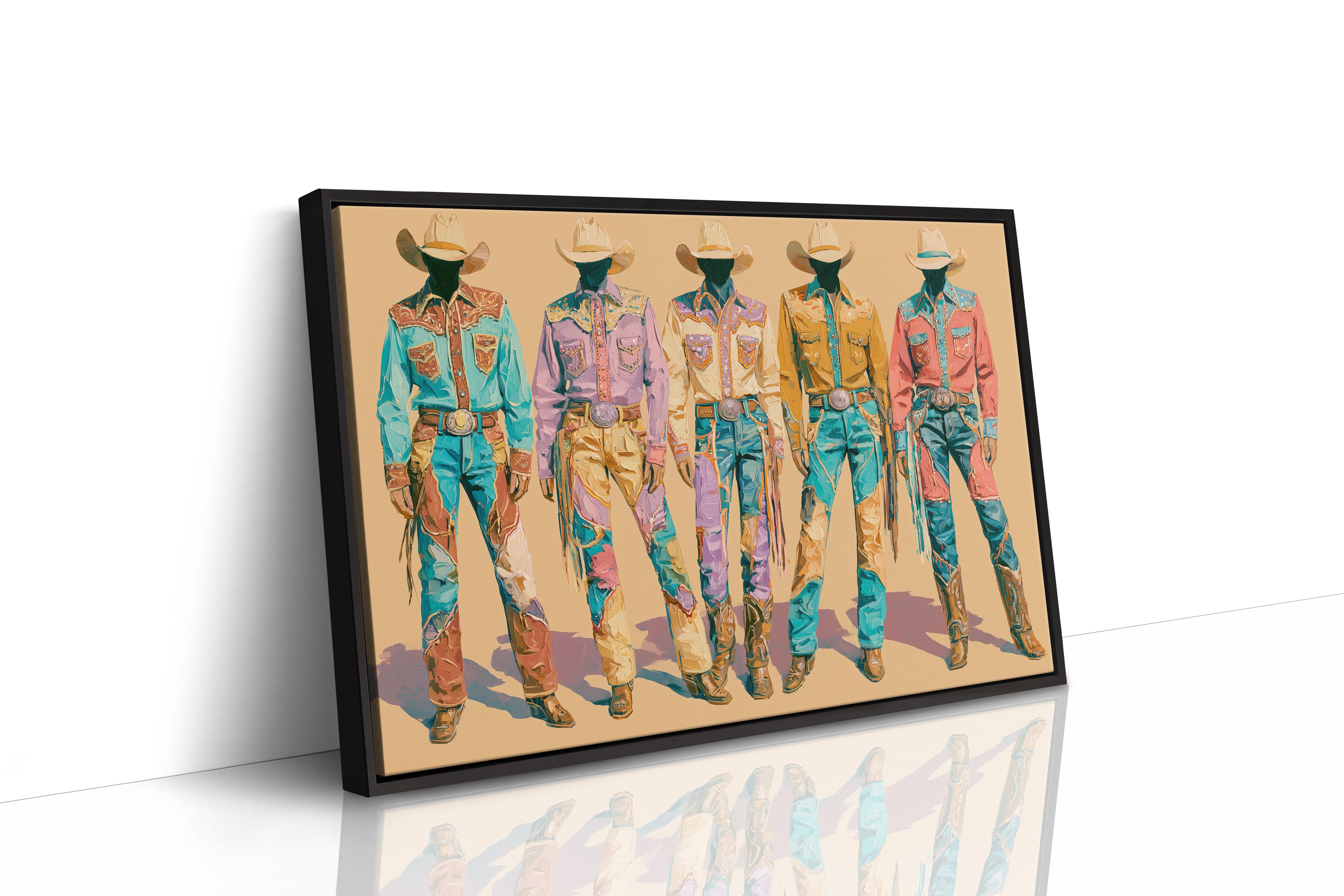 Pastel Parade of Cowboy Suits