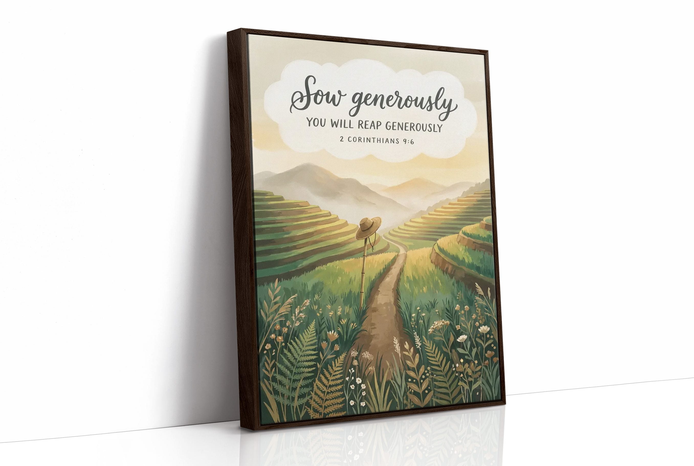 Sow Generously: Terraced Rice Field Path