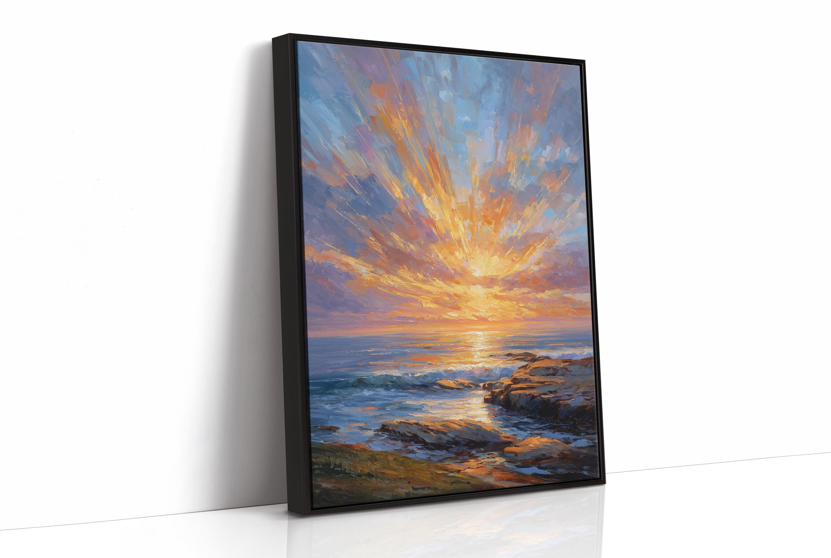 Coastal Symphony in Amber Light