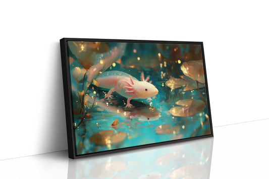 Pale Wanderer Among Turquoise Depths