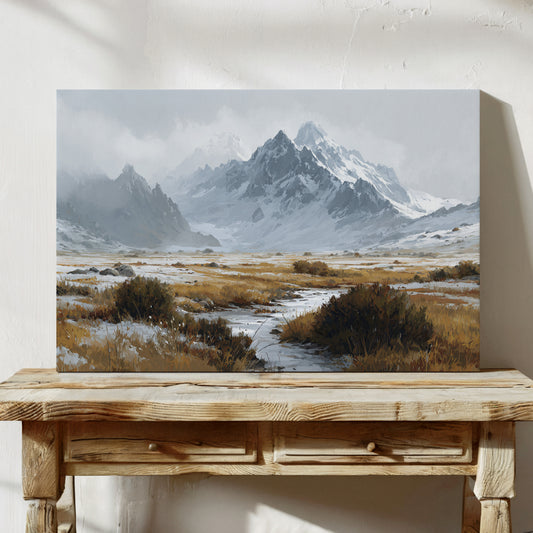 Winter Grasses Dance Below Peaks