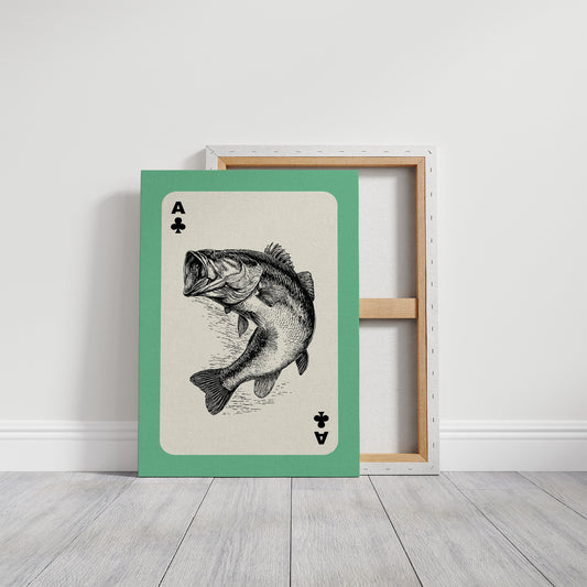 Ace of Bass — Clubs Playing Card Wildlife Print