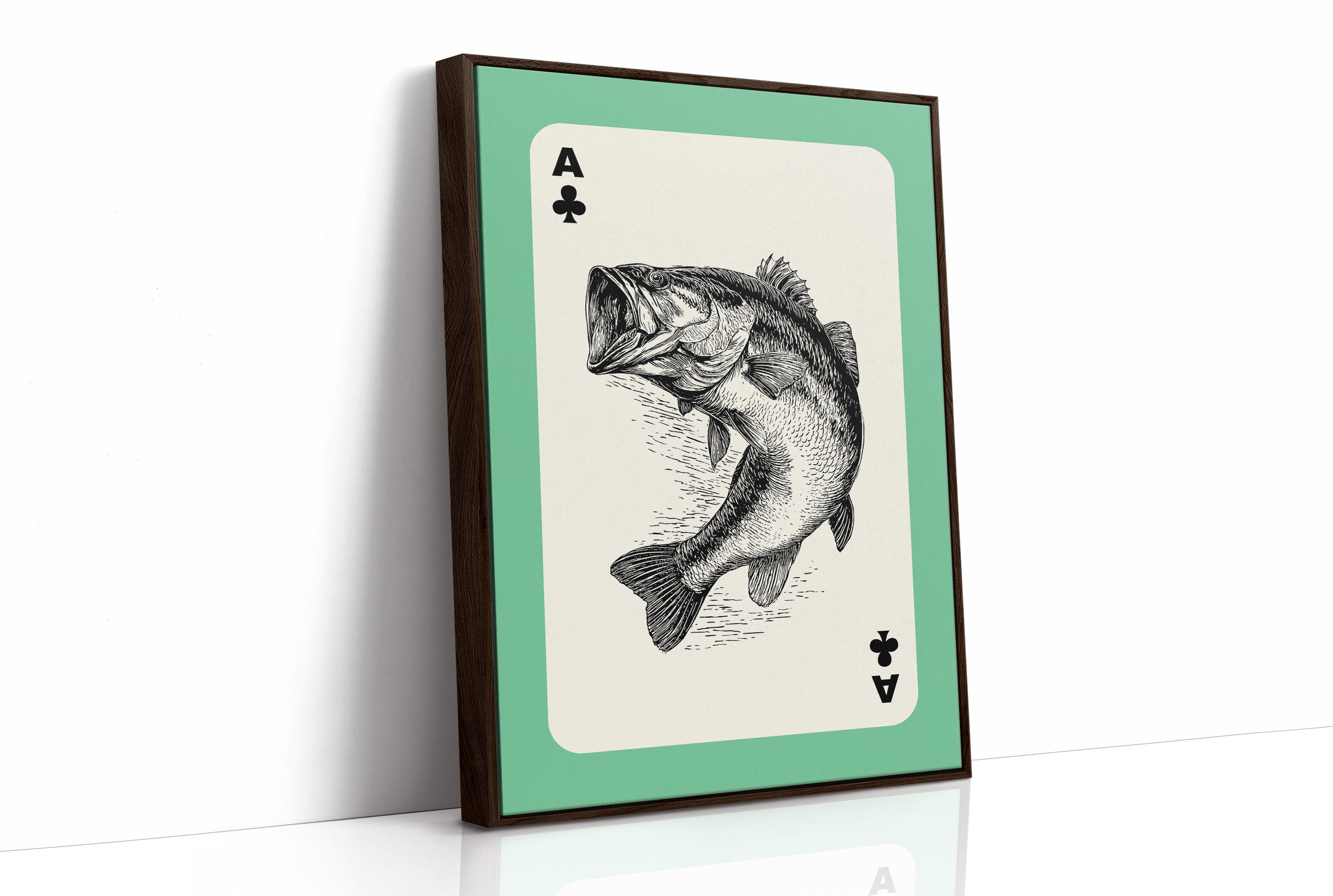 Ace of Bass — Clubs Playing Card Wildlife Print