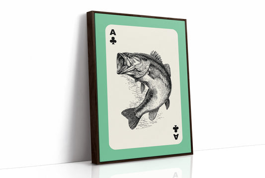 Ace of Bass — Clubs Playing Card Wildlife Print