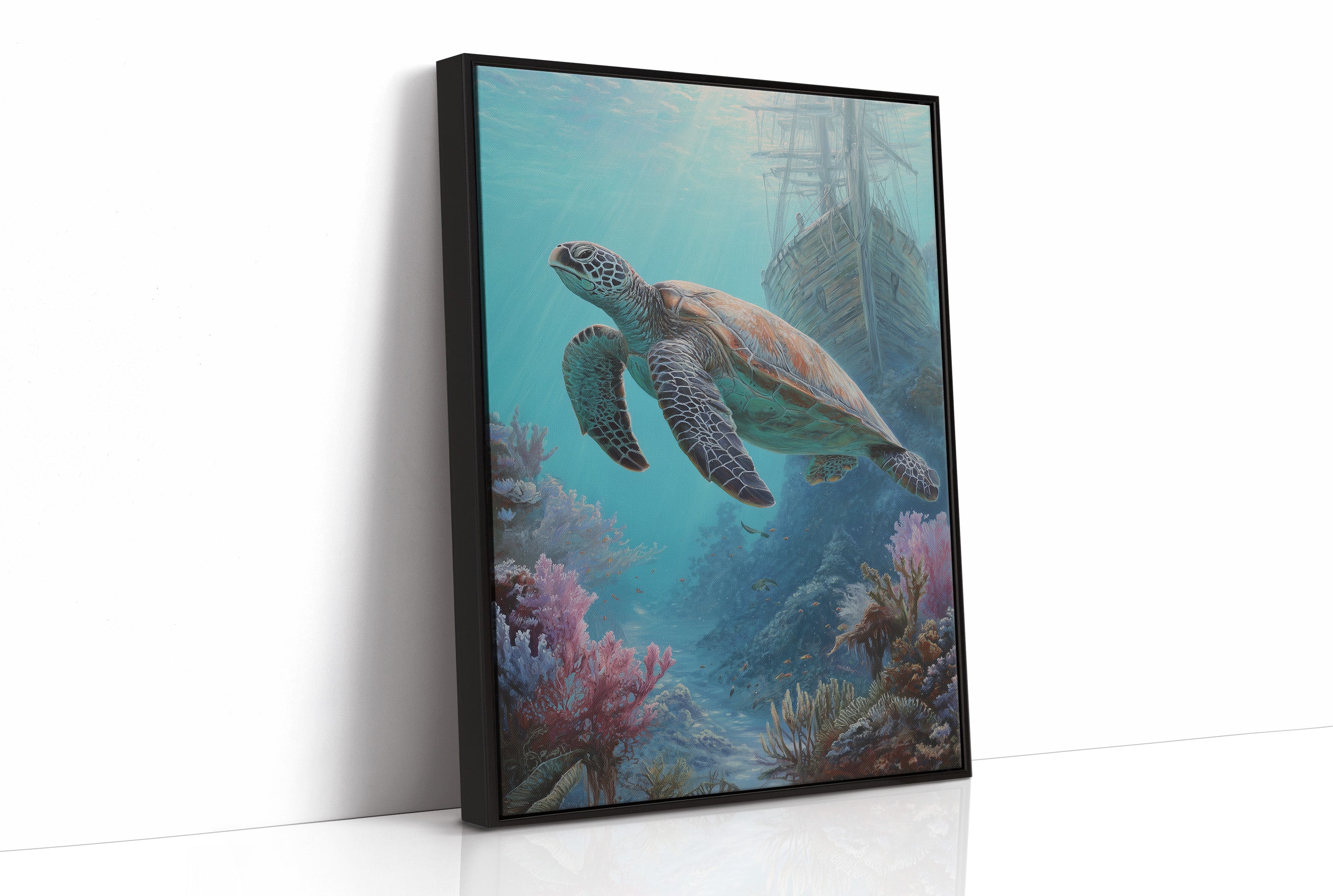 Ancient Voyager In Turquoise Depths