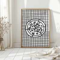 Pizza Stories On Checkered Cloth