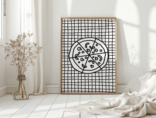 Pizza Stories On Checkered Cloth