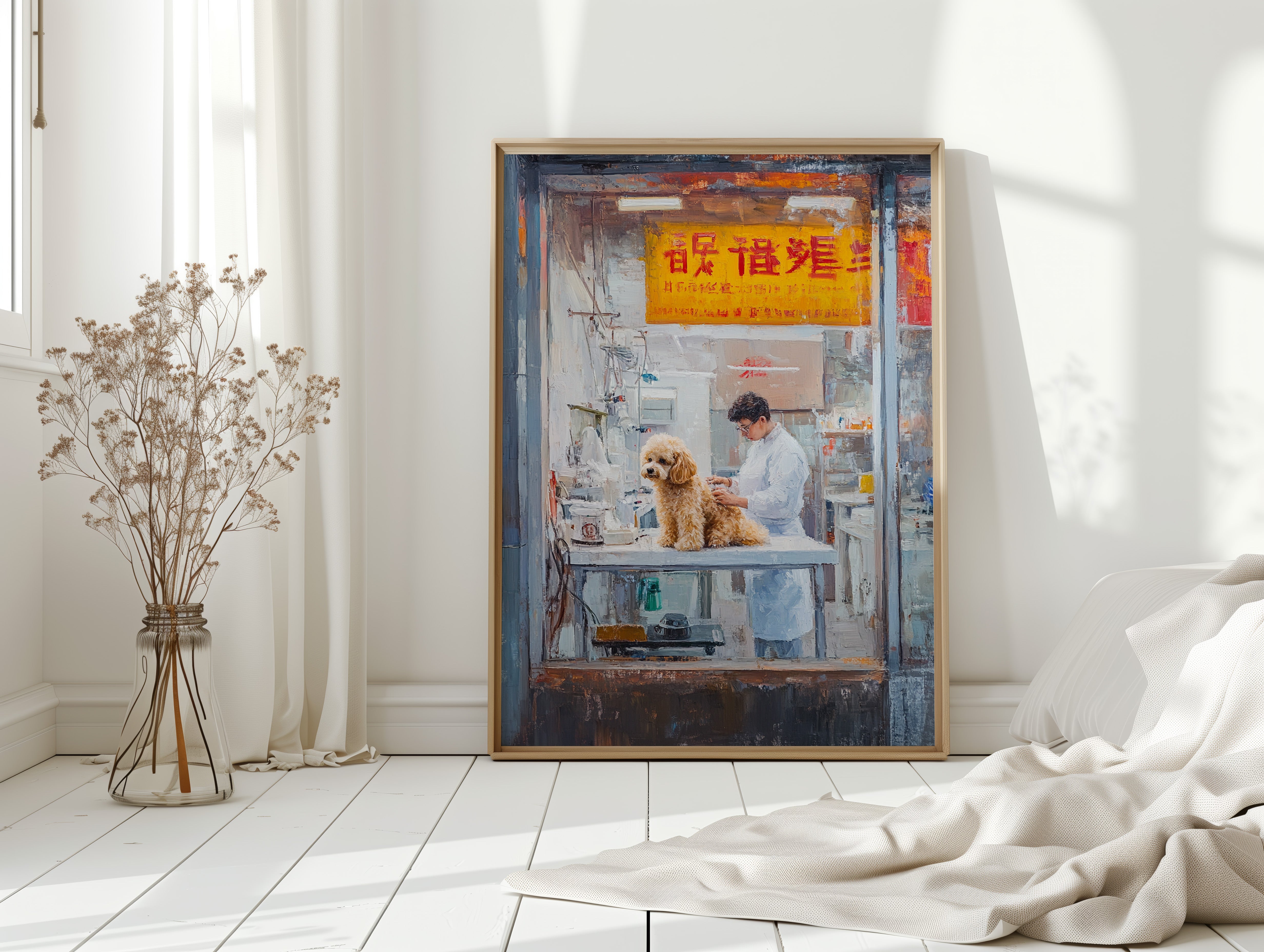 Patient Poodle At Golden Hour