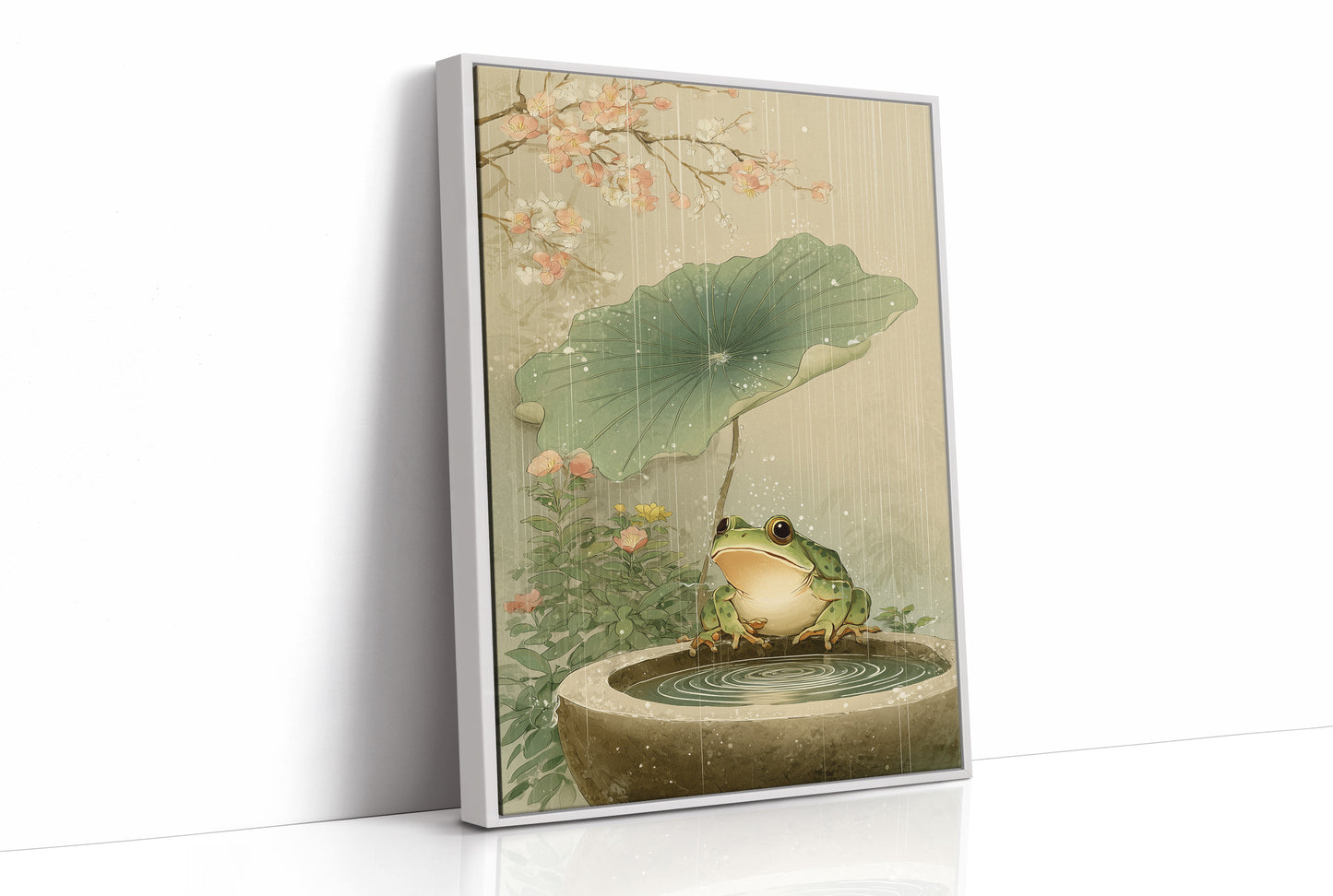 Lotus Rain Brings Frog's Delight