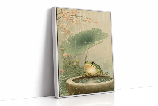 Lotus Rain Brings Frog's Delight