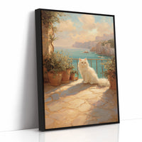 Mediterranean Guardian Basks in Coastal Light