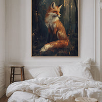 Fox Wall Art – Mystical Forest Print, Woodland Animal Decor, Nature-Inspired Painting