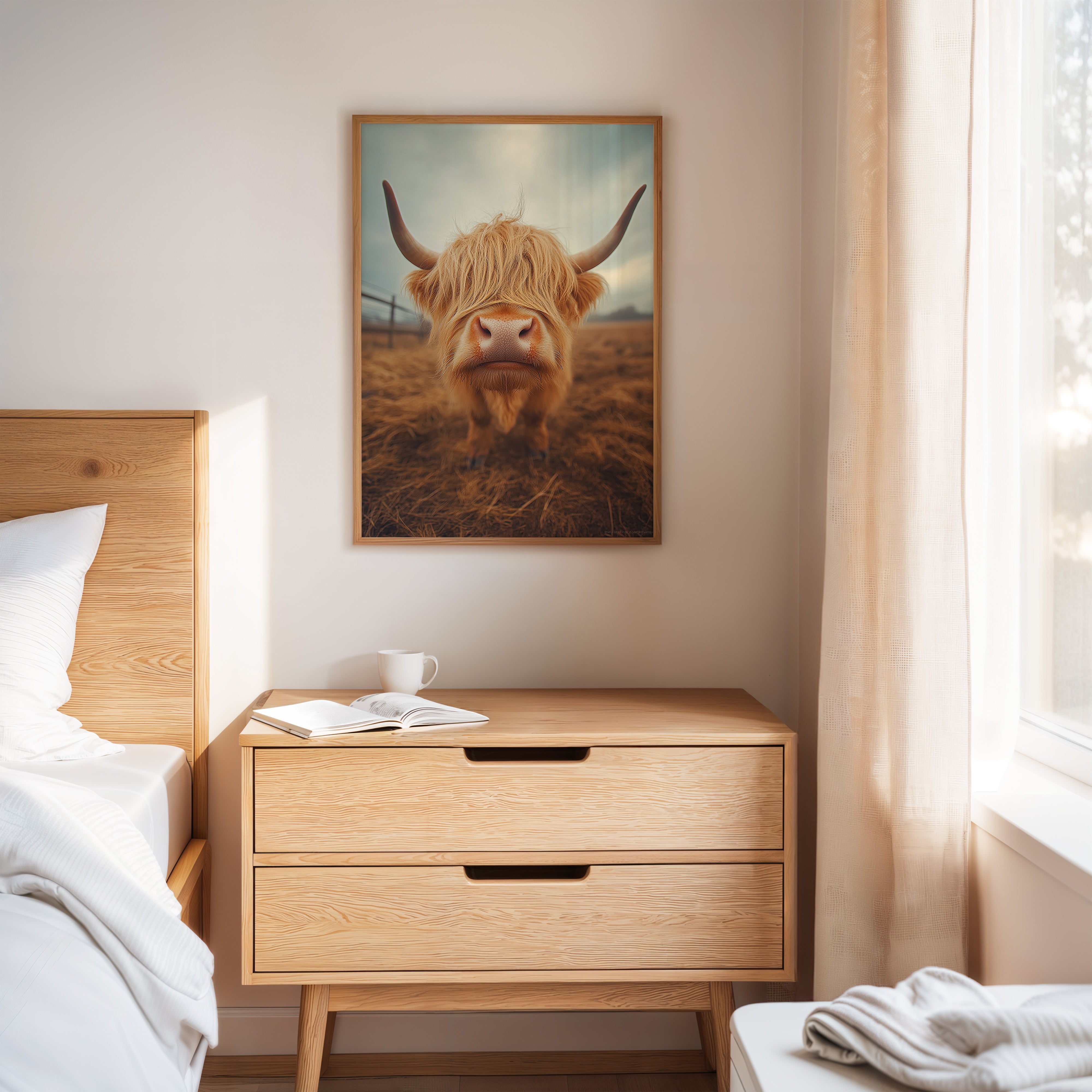 Golden Fluff and Attitude Highland Cow