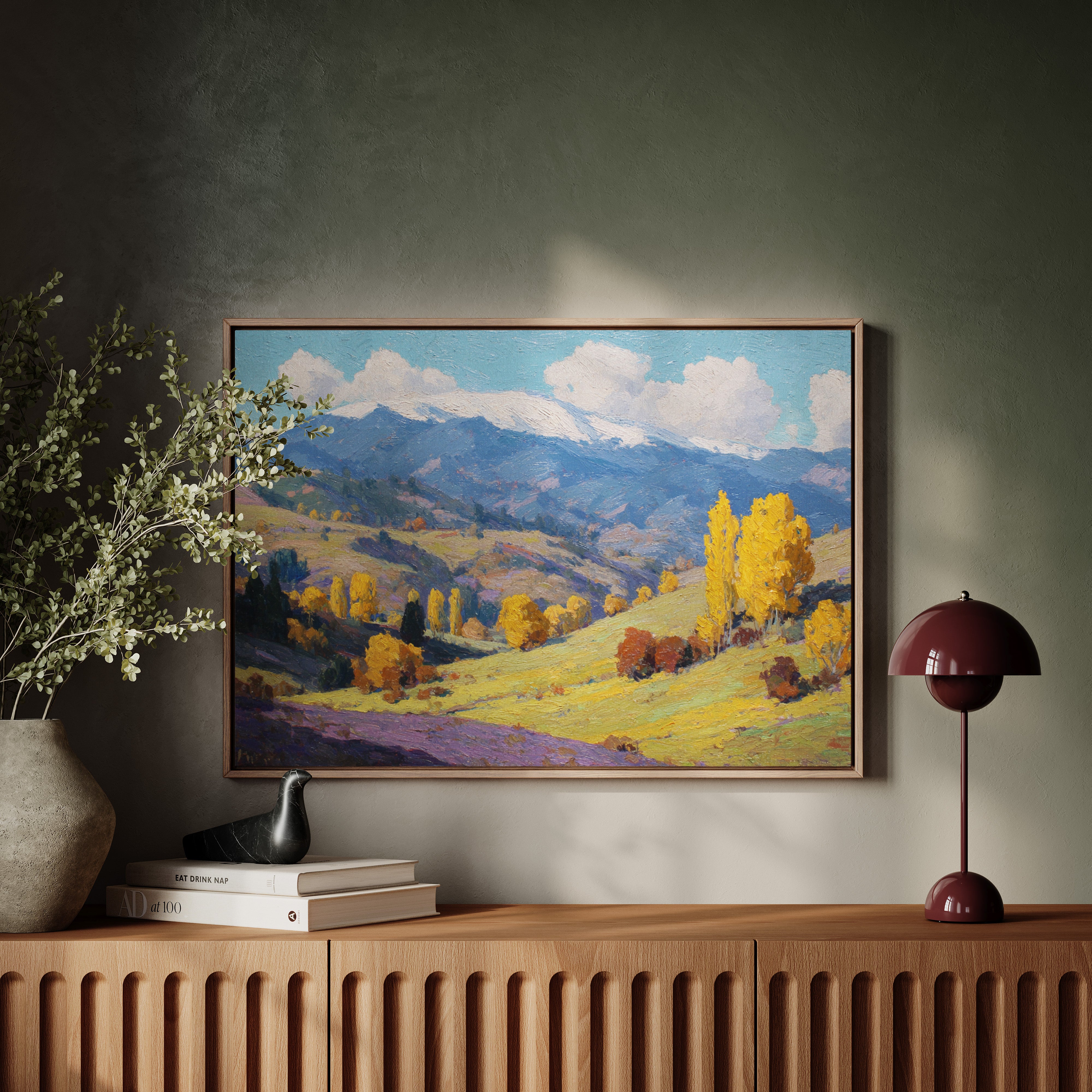 Autumn Gold Bathes Mountain Valley