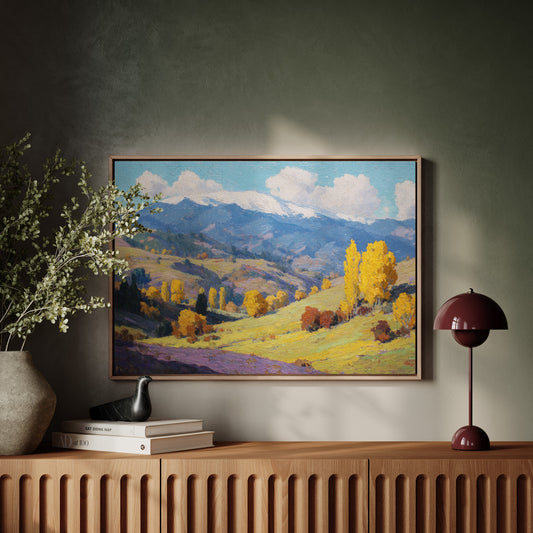 Autumn Gold Bathes Mountain Valley