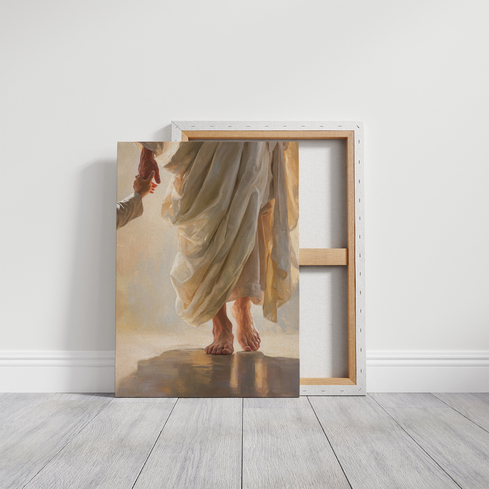 Sunlit Fabric Meets Bare Steps