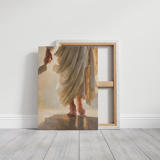 Sunlit Fabric Meets Bare Steps