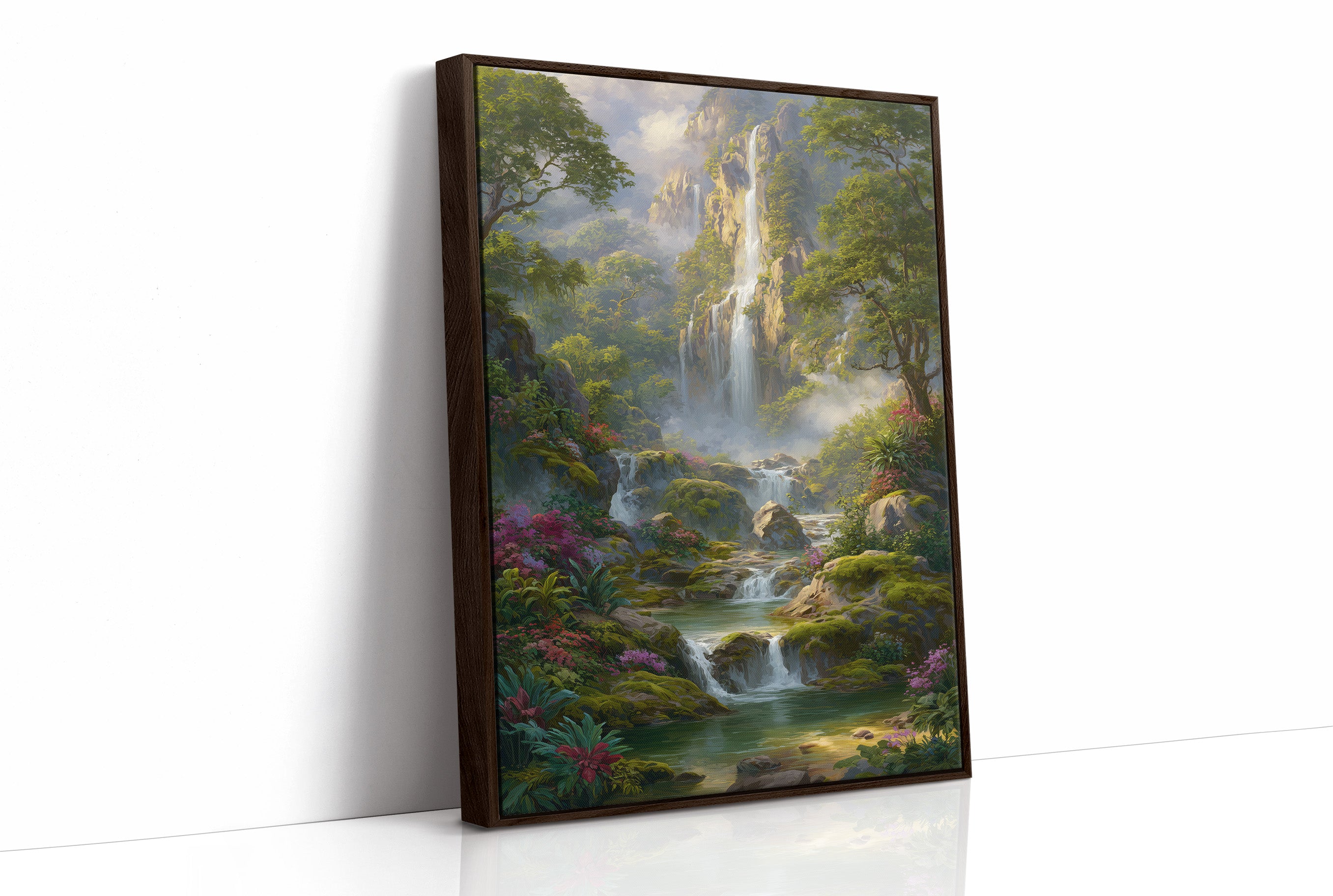 Cascading Waters Through Emerald Valleys