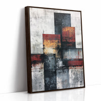 Rust and Concrete — Industrial Color Block Abstract