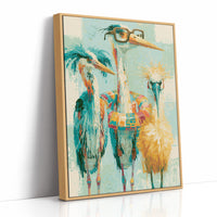 The Bespectacled Bird Trio: A Feathered Trio Portrait
