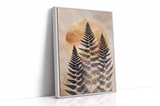 Fern Silhouettes Against Golden Light