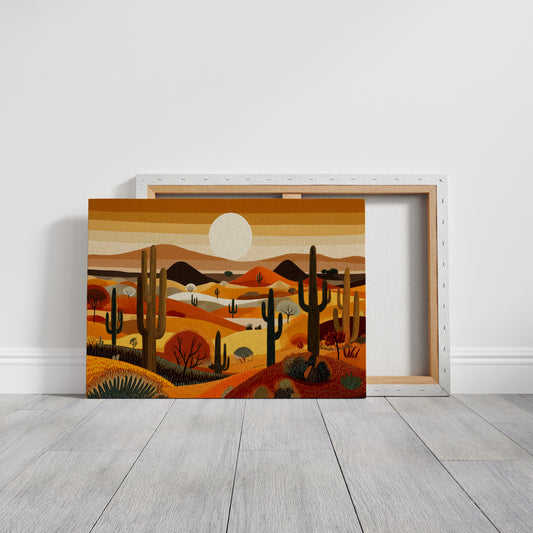 Saguaros Dance Under Desert Sunset