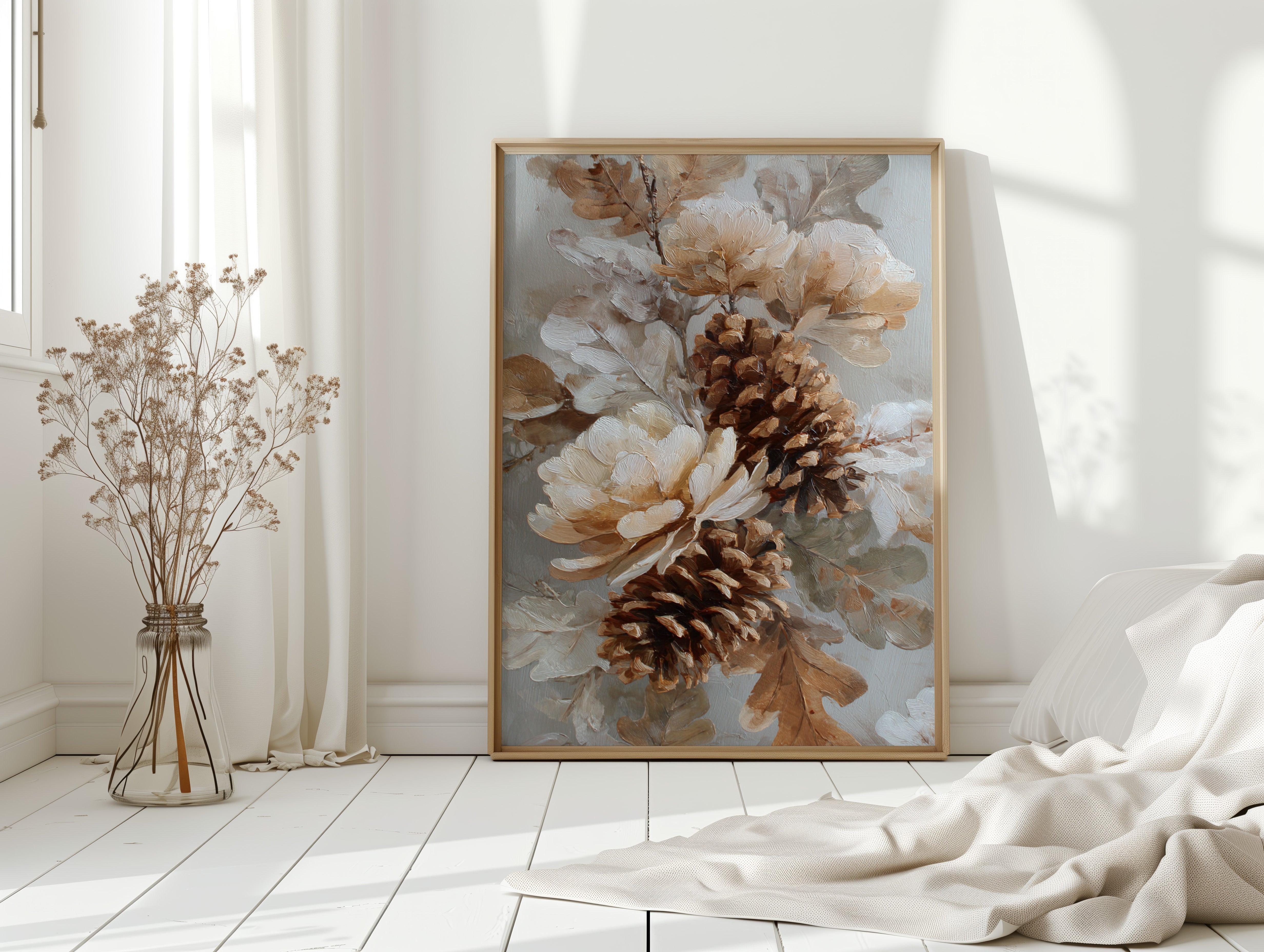 Pine Cones Dance In Winter Light