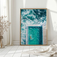 Ocean Pool Meets Morning Swimmer