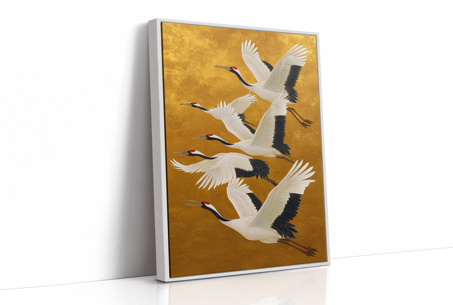 Cranes Dance In Golden Morning