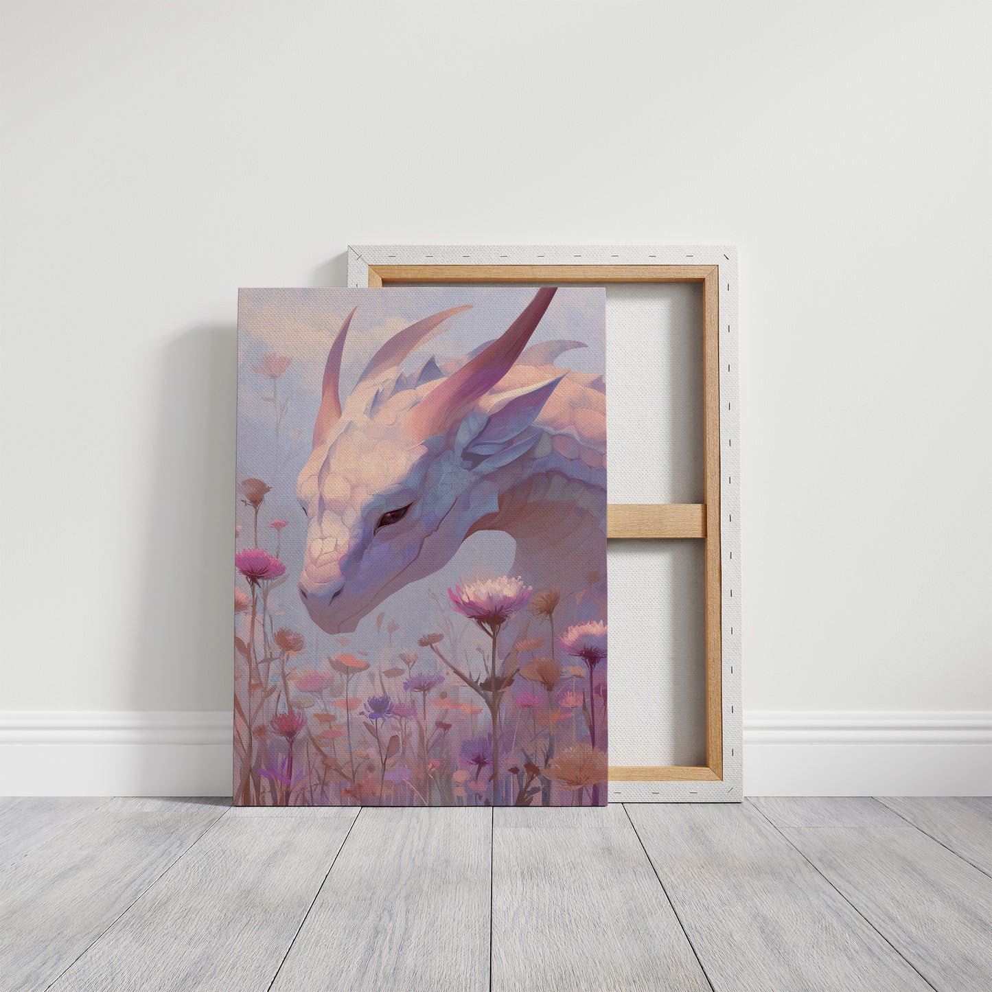 Dragon Bows Through Wildflower Mist